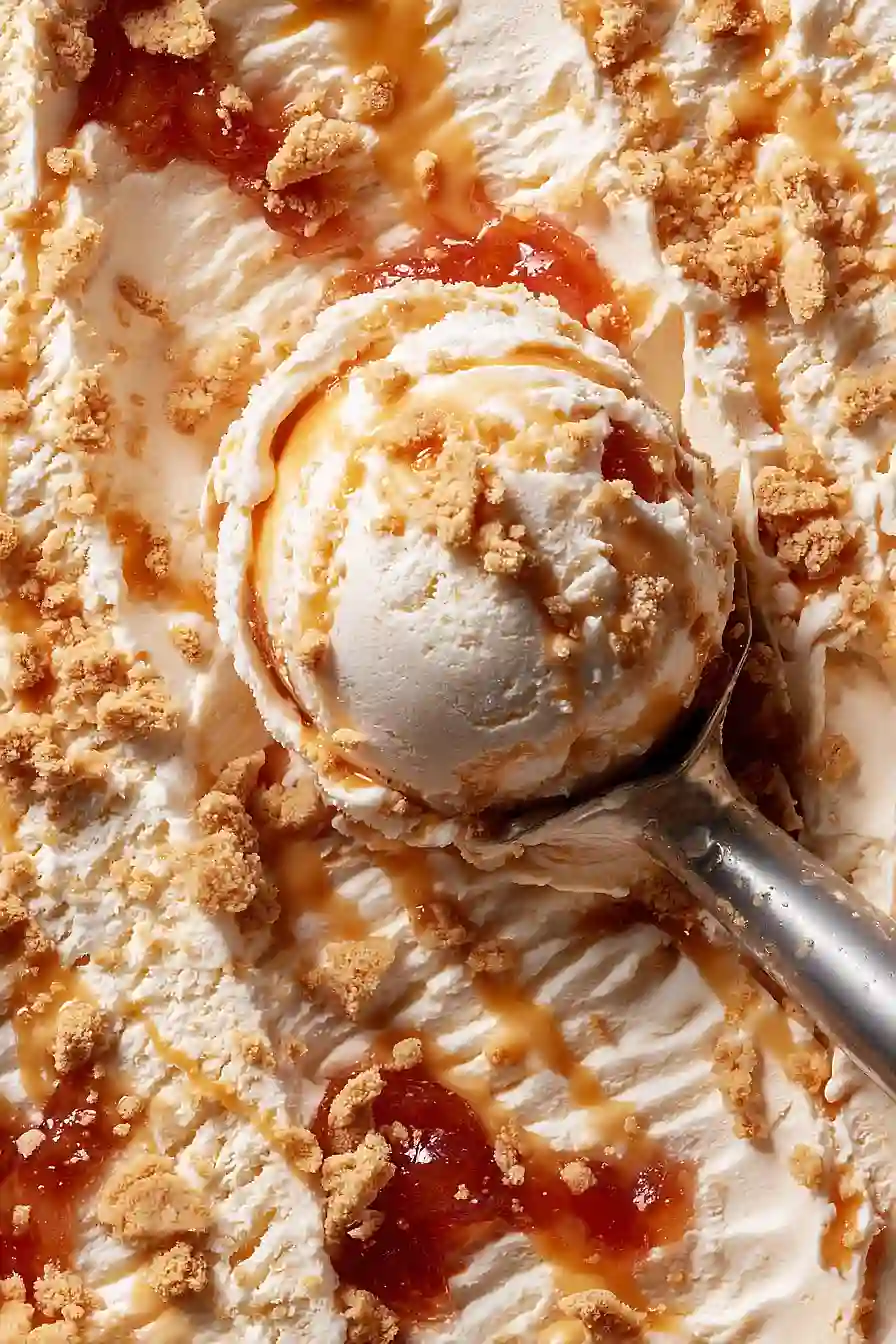 peach cobbler ice cream