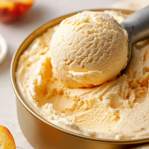 vegan peach ice cream