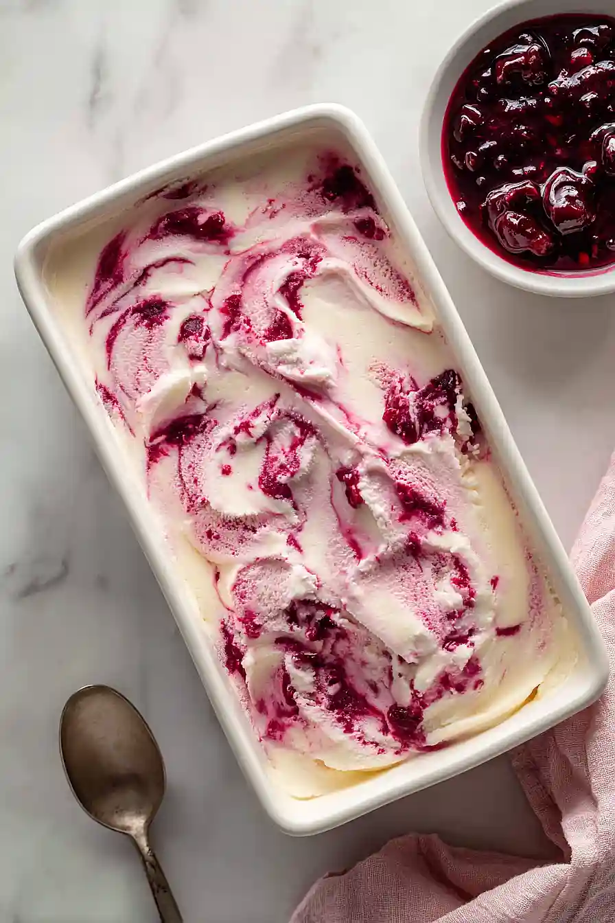 Luscious Cherry Frozen Yogurt - theamazingfood