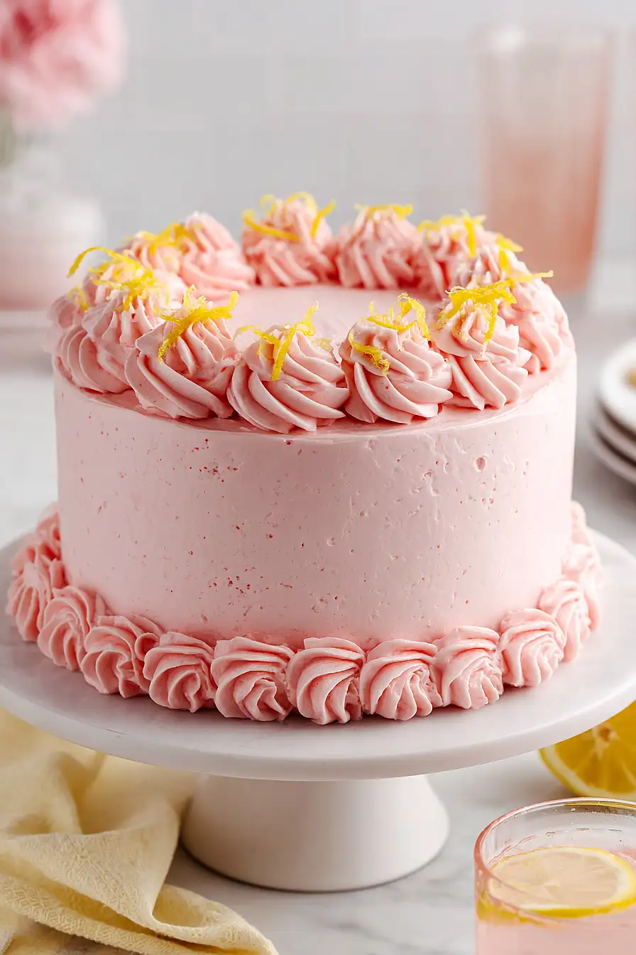 strawberry lemonade cake