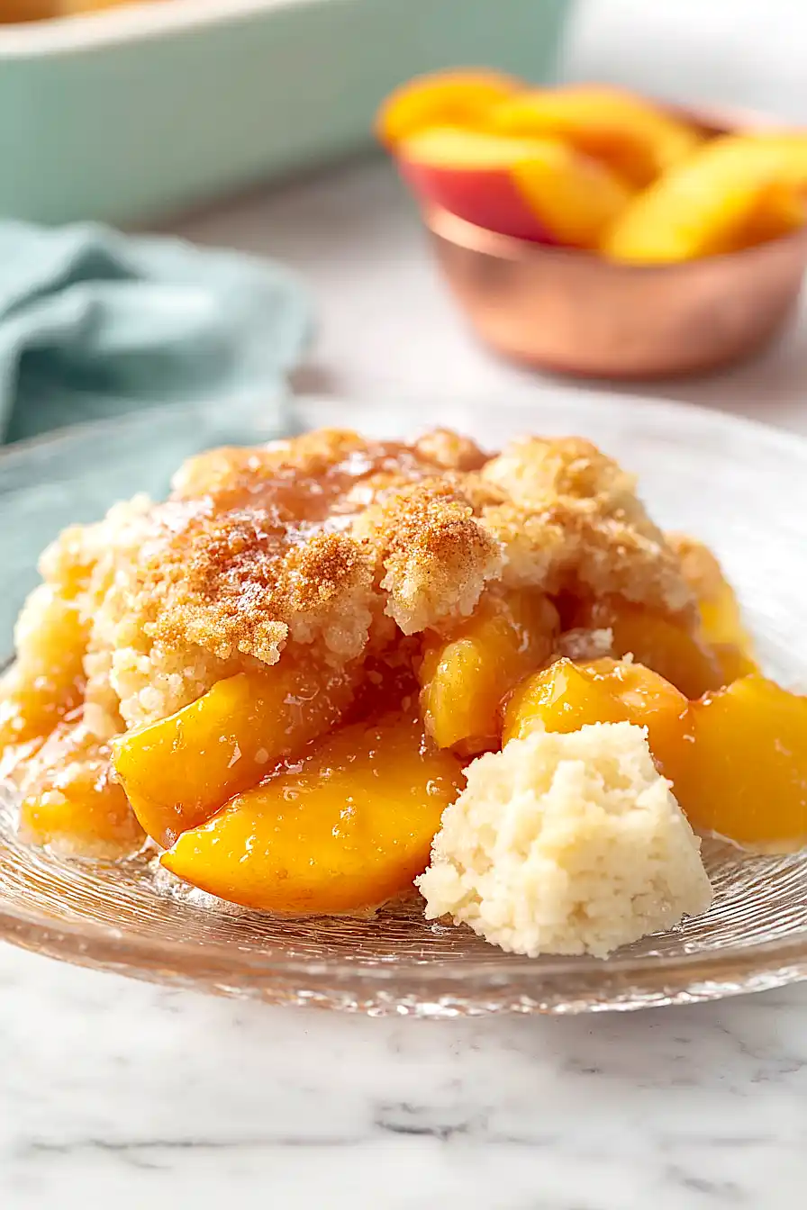 gluten free peach cobbler
