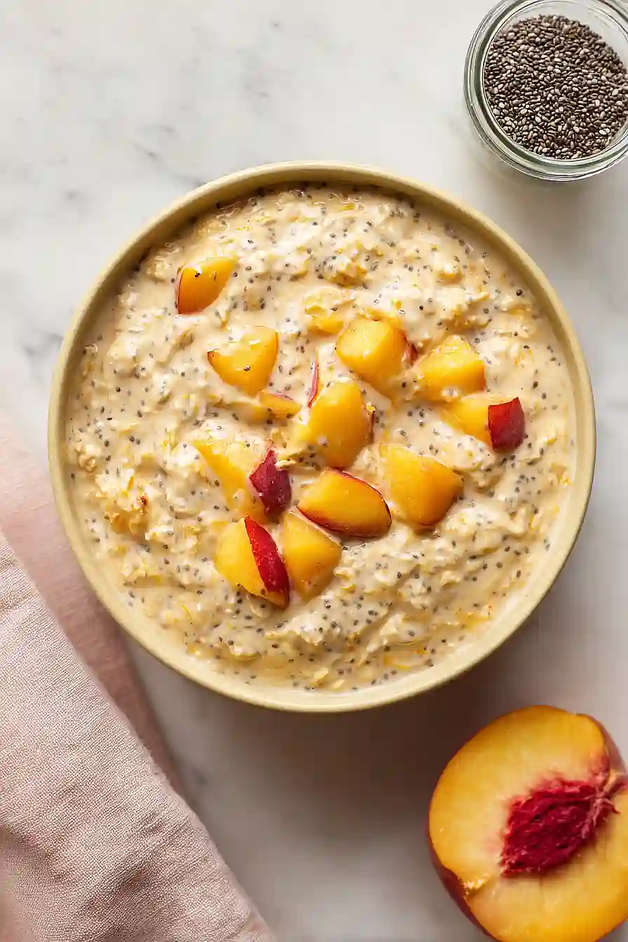 peach overnight oats