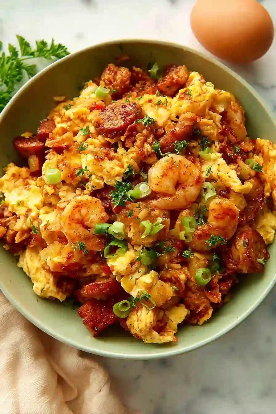 jambalaya hash and eggs