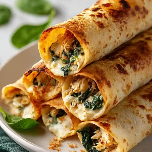 chicken flautas with spinach