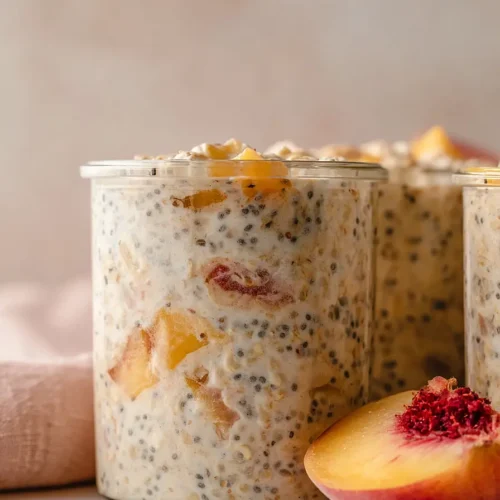 peach overnight oats
