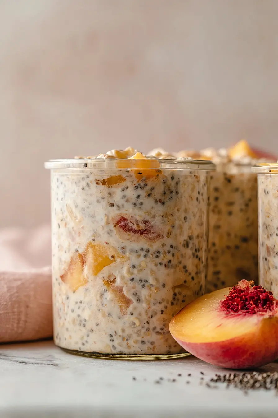 peach overnight oats