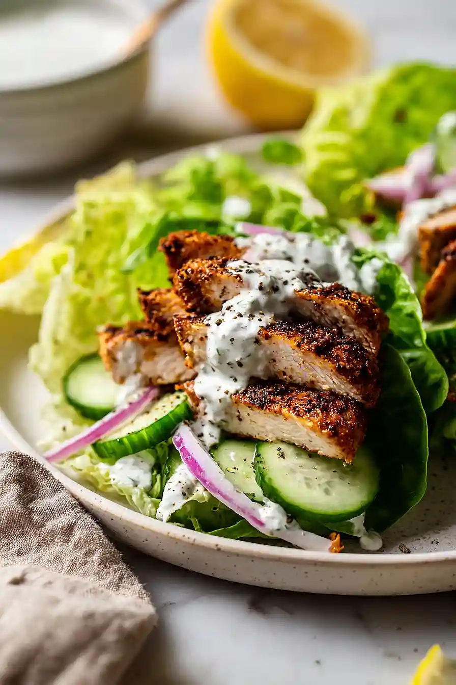 blackened chicken lettuce wraps