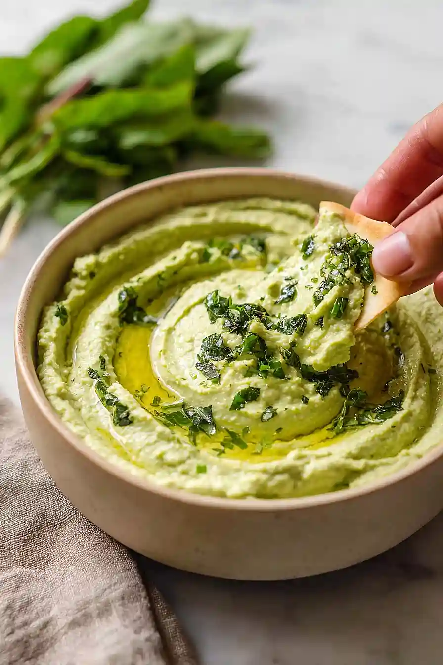 radish greens hummus