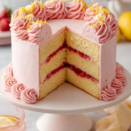 strawberry lemonade cake