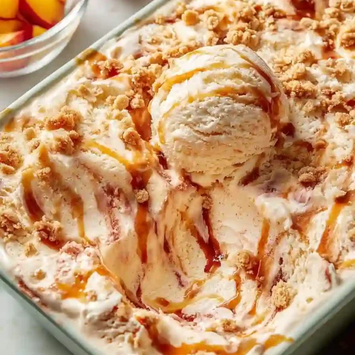 peach cobbler ice cream