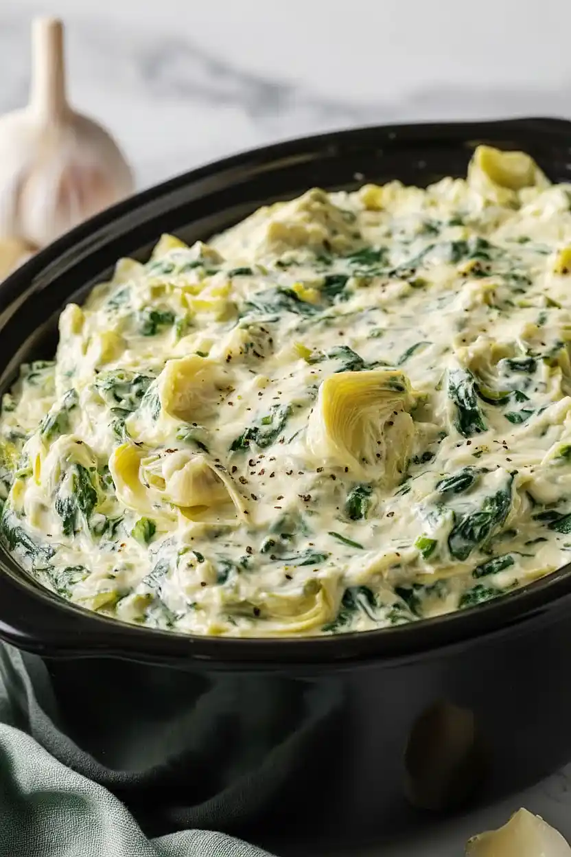 crockpot spinach artichoke dip