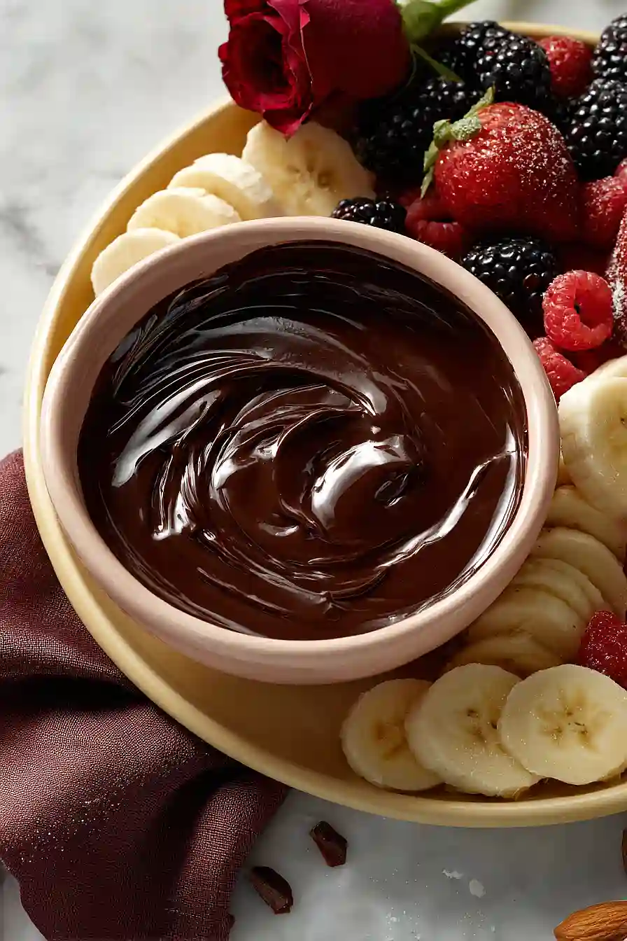 chocolate fondue with fresh fruit