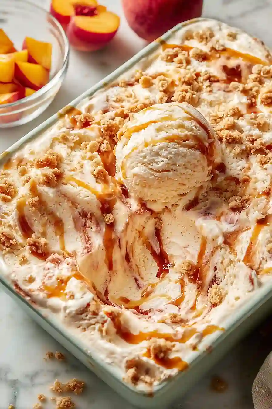 peach cobbler ice cream
