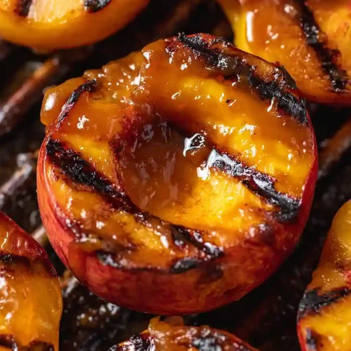 grilled peaches with bourbon sauce