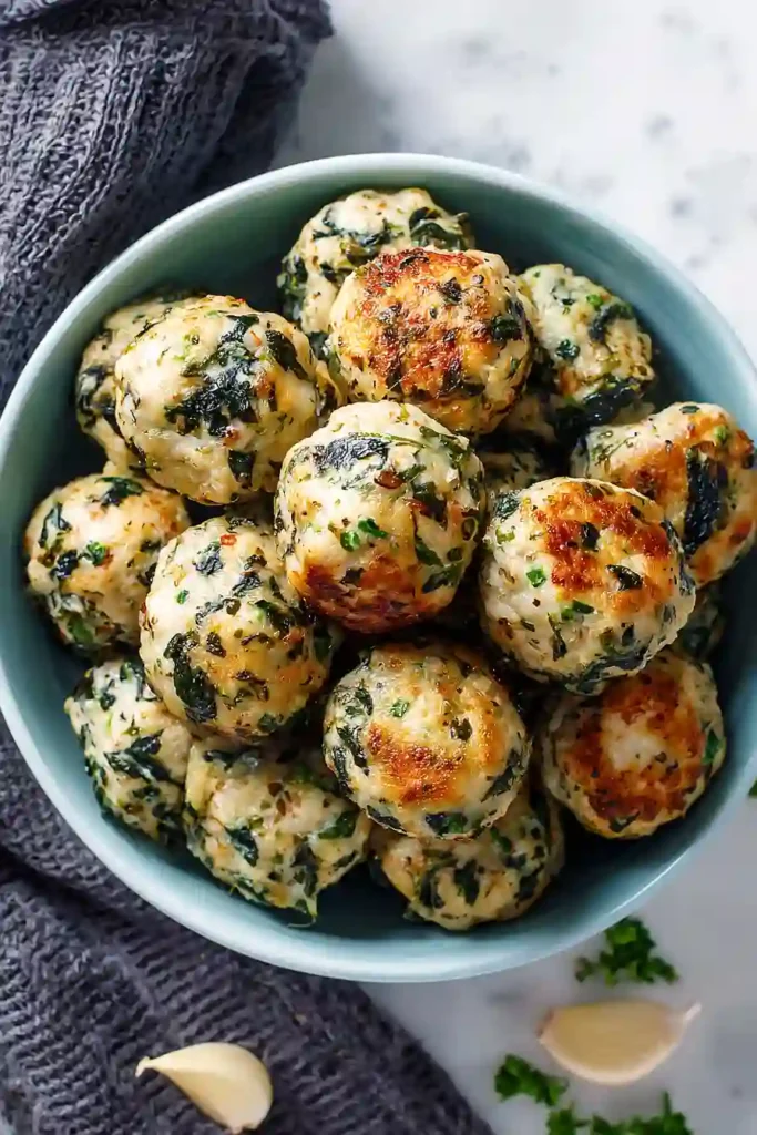 chicken and spinach meatballs