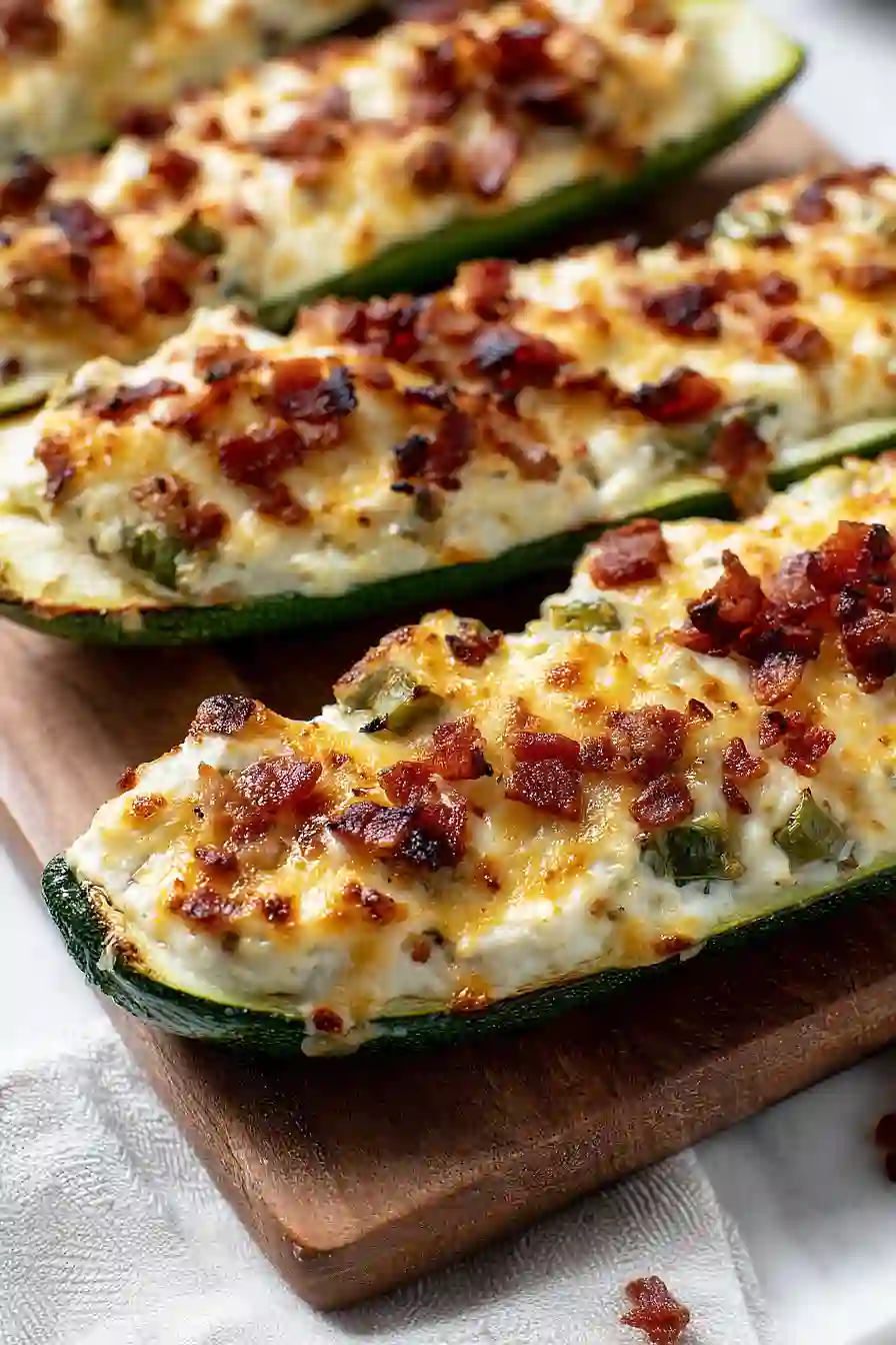 jalapeño popper zucchini boats