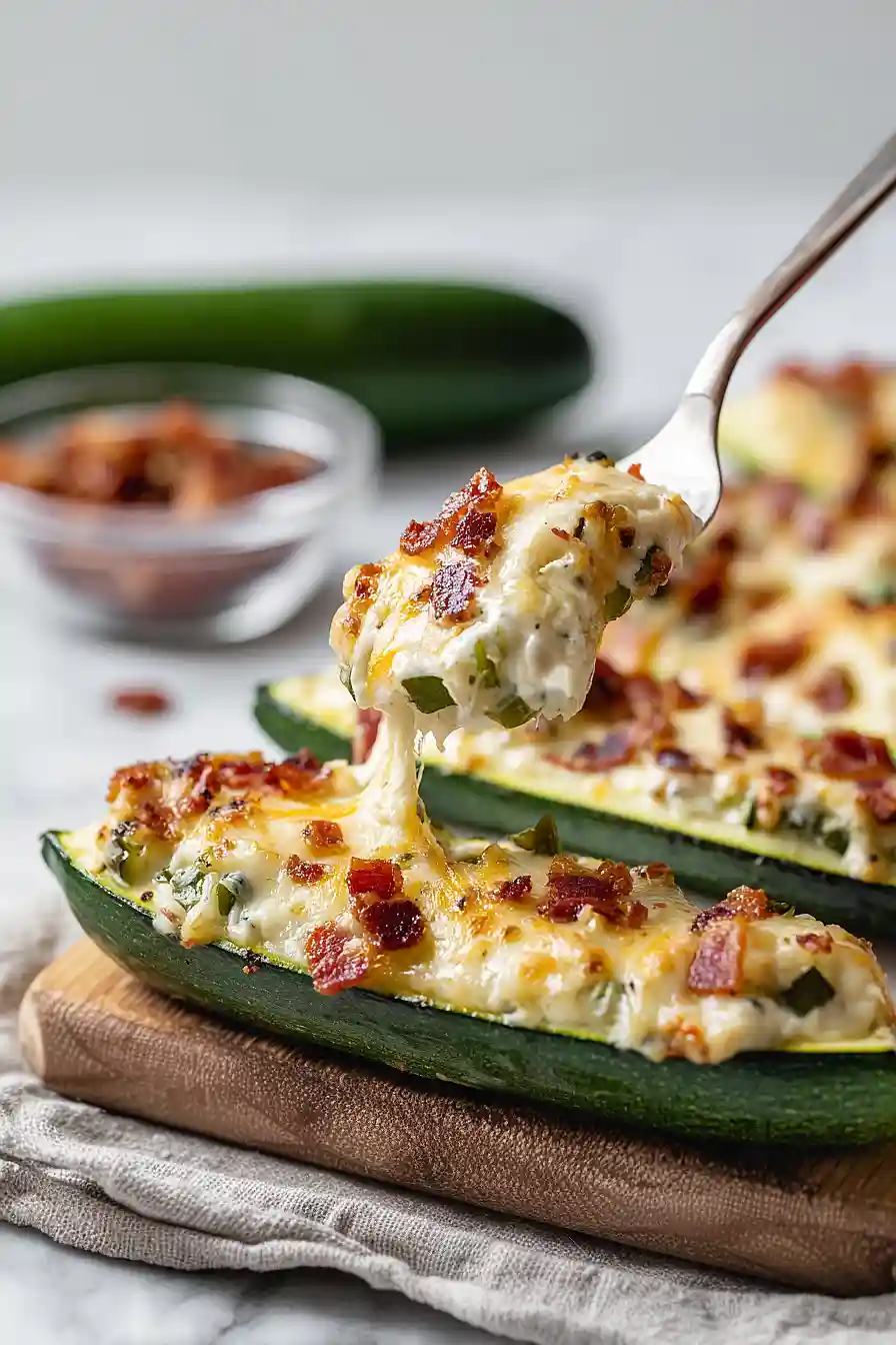 jalapeño popper zucchini boats