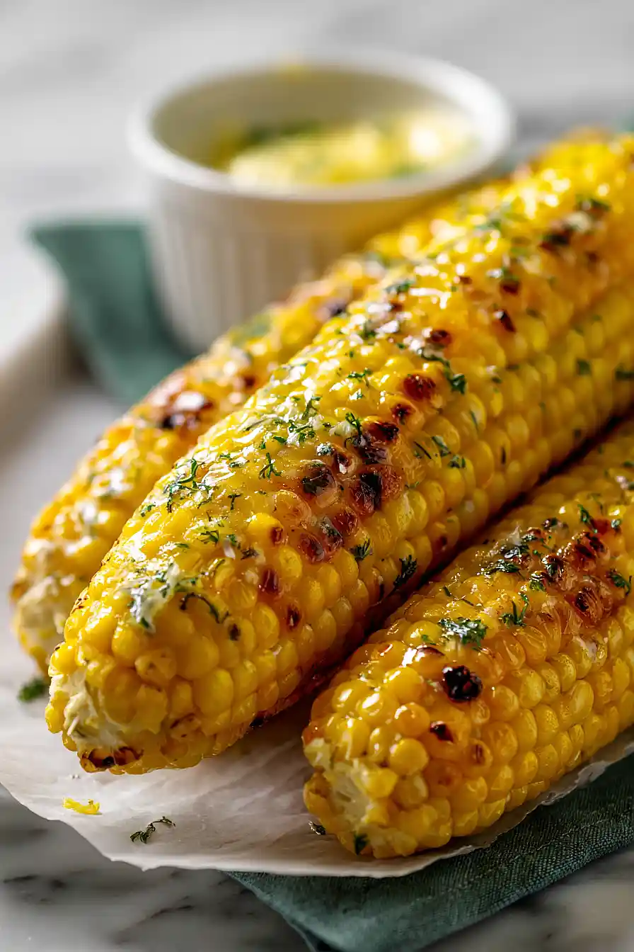 grilled corn on the cob in foil