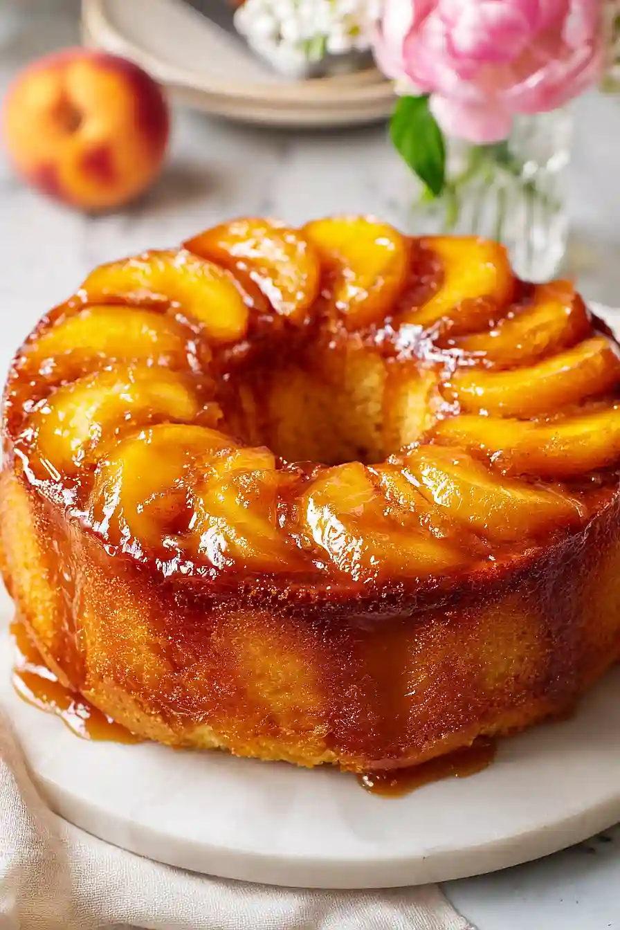peach cobbler pound cake