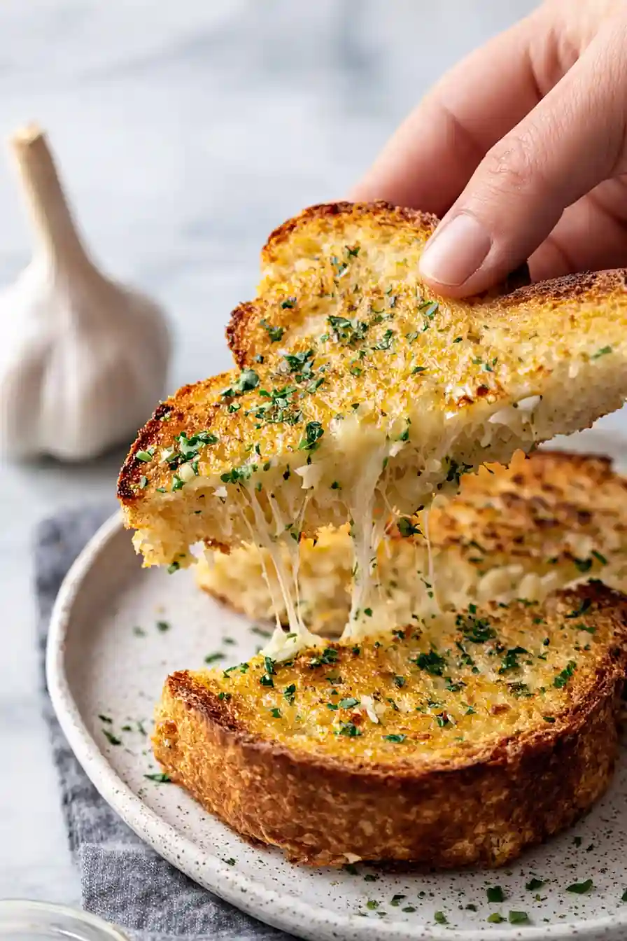 garlic bread grilled cheese