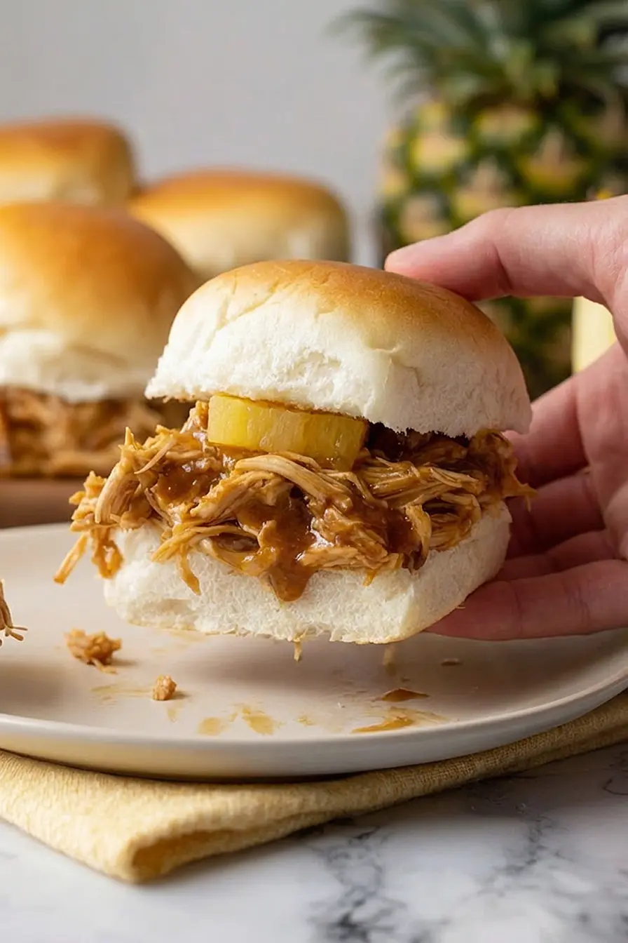 crockpot hawaiian chicken sandwiches