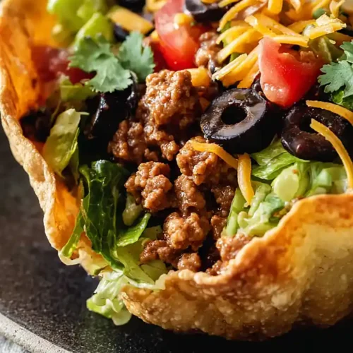 taco salad with tortilla bowls