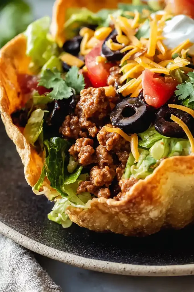 taco salad with tortilla bowls