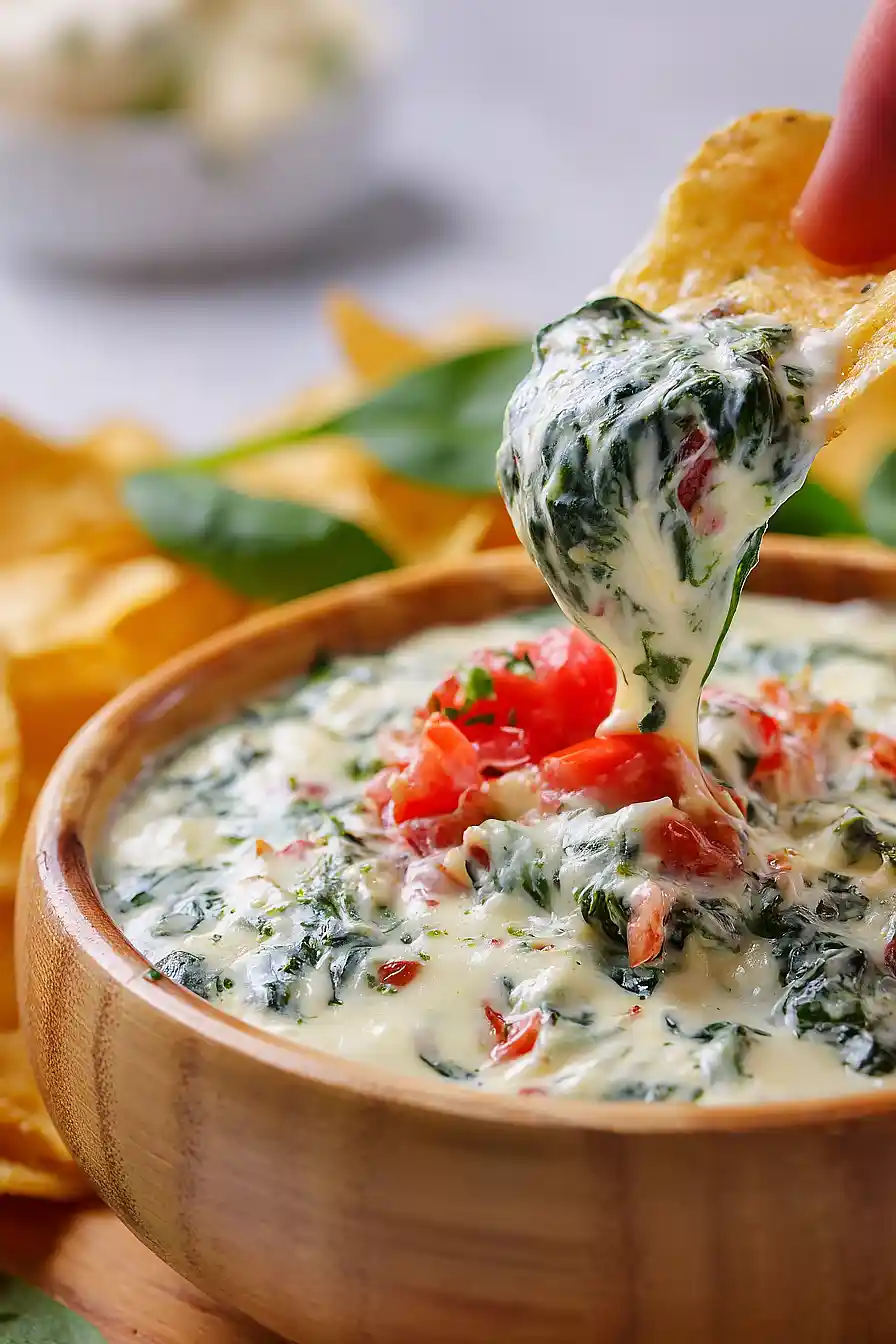 spinach queso dip