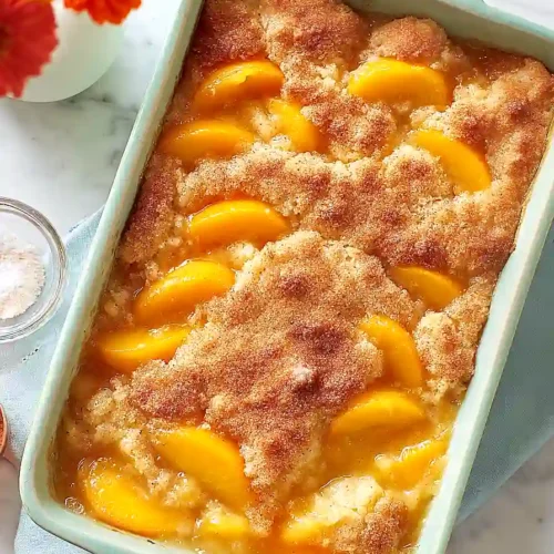 gluten free peach cobbler
