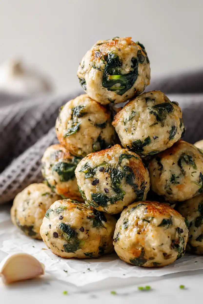 chicken and spinach meatballs