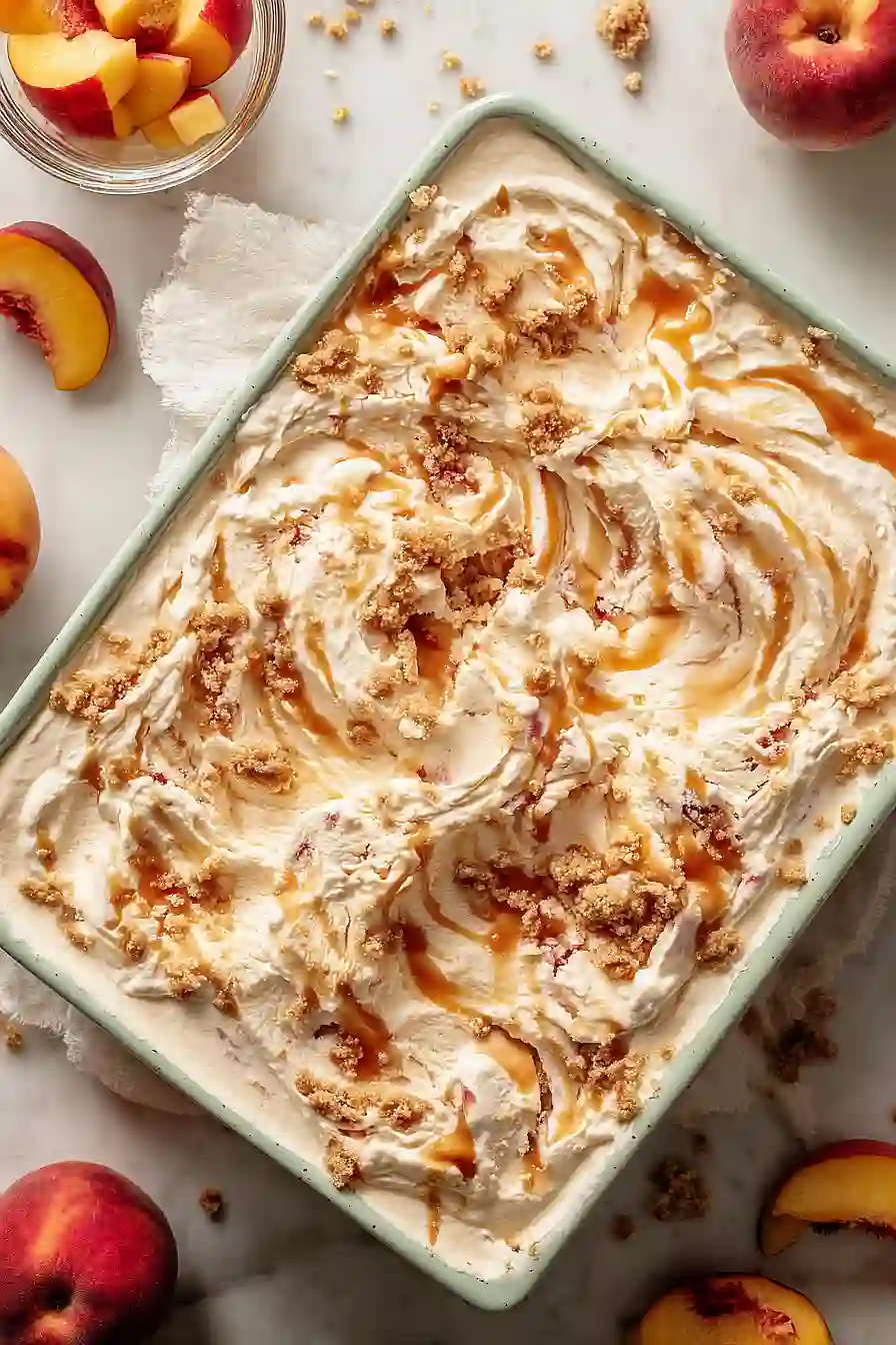 peach cobbler ice cream