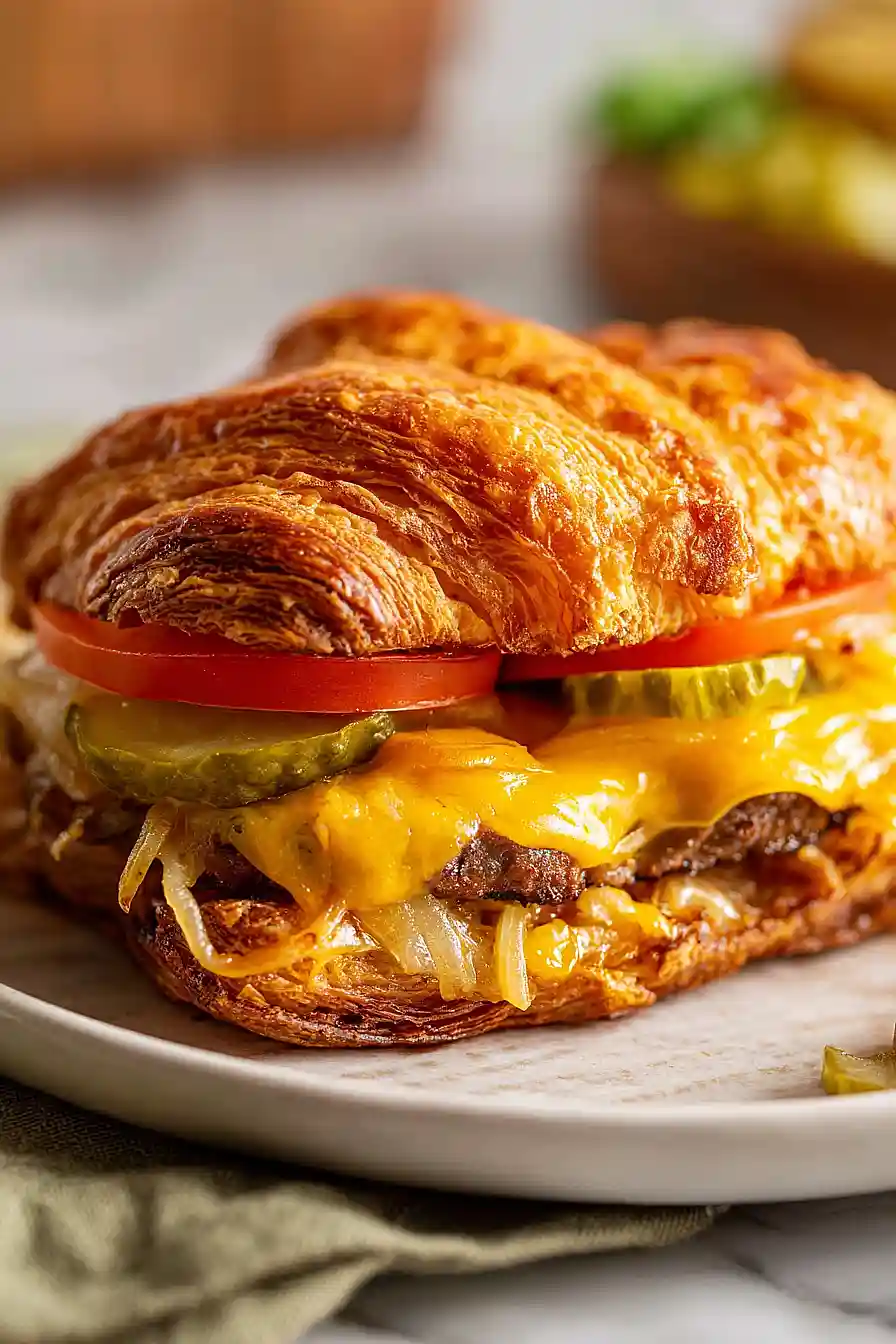 croissant smash burger