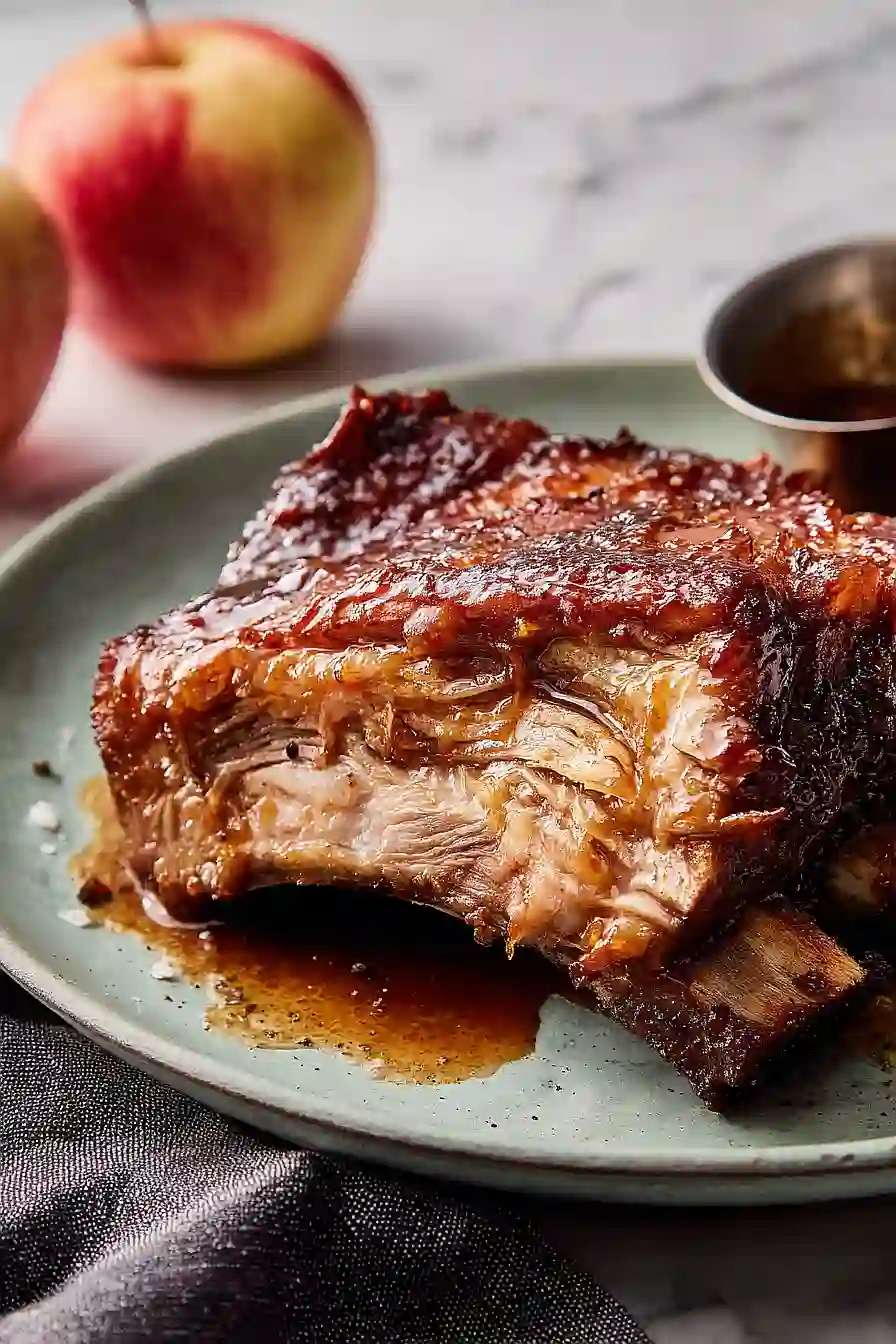 spare ribs with apple juice