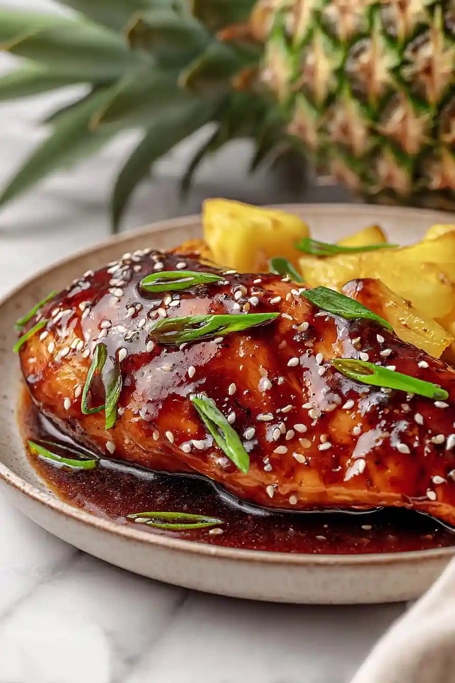 teriyaki chicken and pineapple foil packets