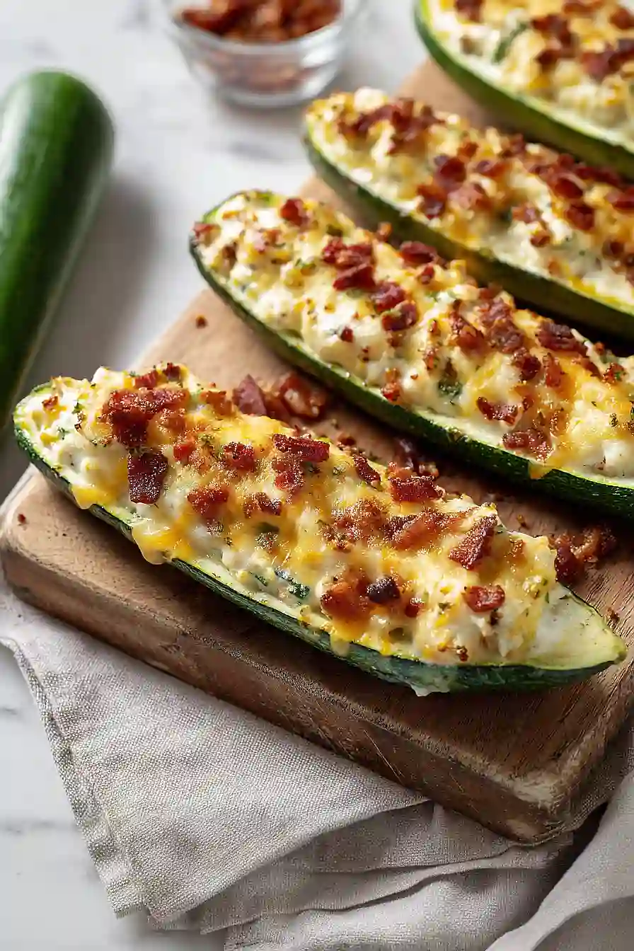 jalapeño popper zucchini boats