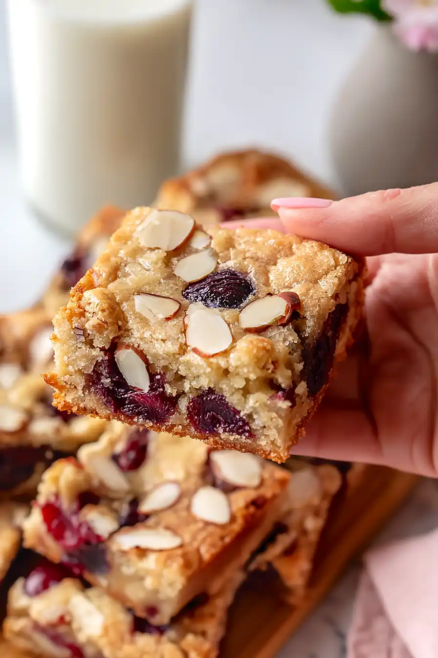 cherry blondies