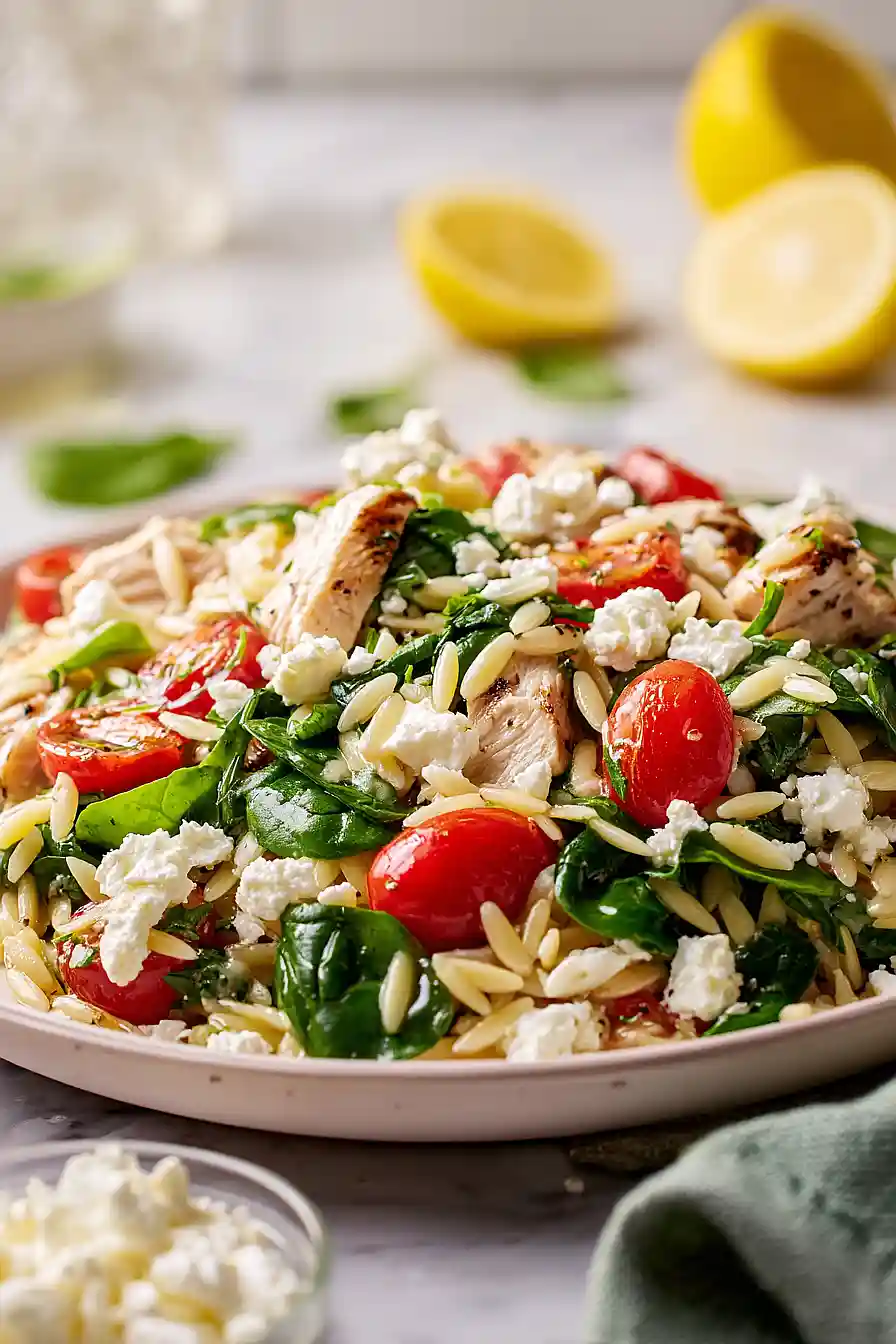 spinach salad with chicken and goat cheese