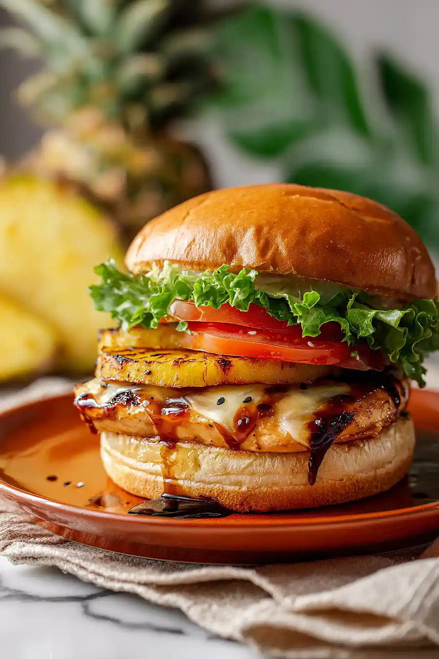 chicken teriyaki burger