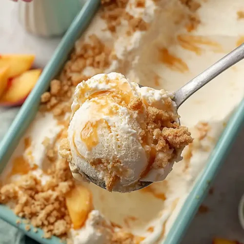 peach cobbler ice cream