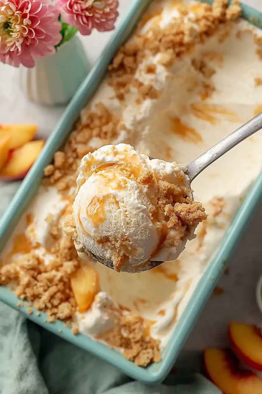 peach cobbler ice cream