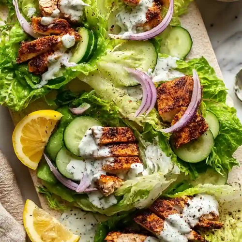 blackened chicken lettuce wraps