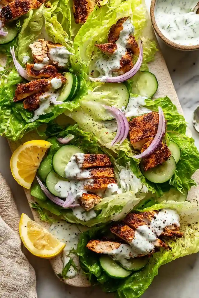 blackened chicken lettuce wraps