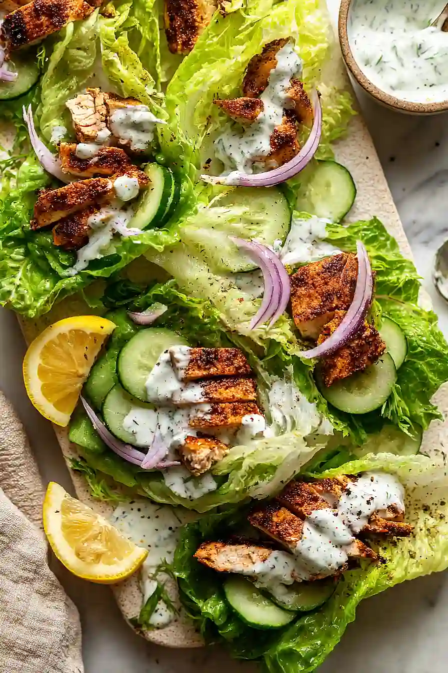 blackened chicken lettuce wraps