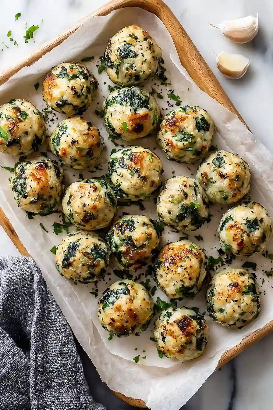 chicken and spinach meatballs
