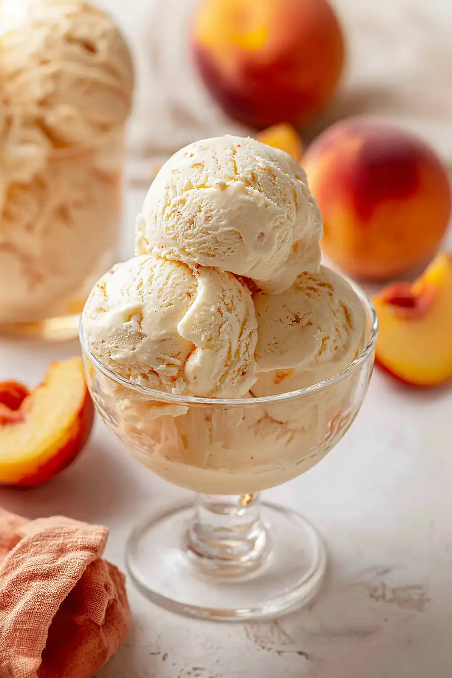 peach custard ice cream