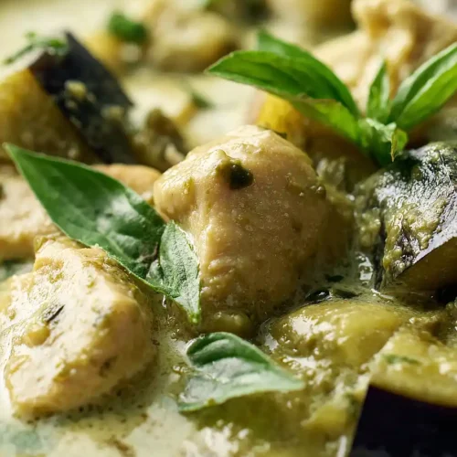 thai eggplant and chicken curry