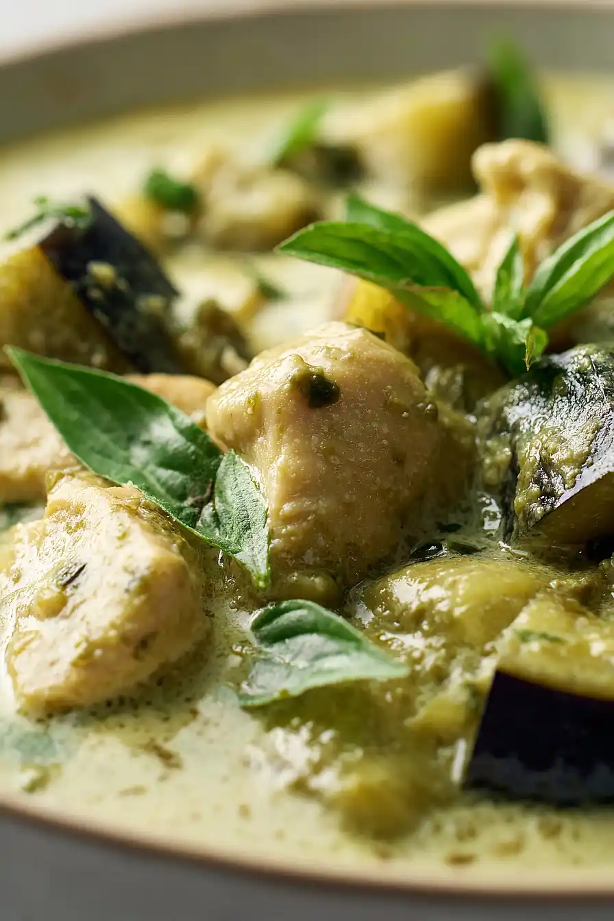 thai eggplant and chicken curry