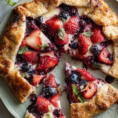 strawberry cheesecake galette