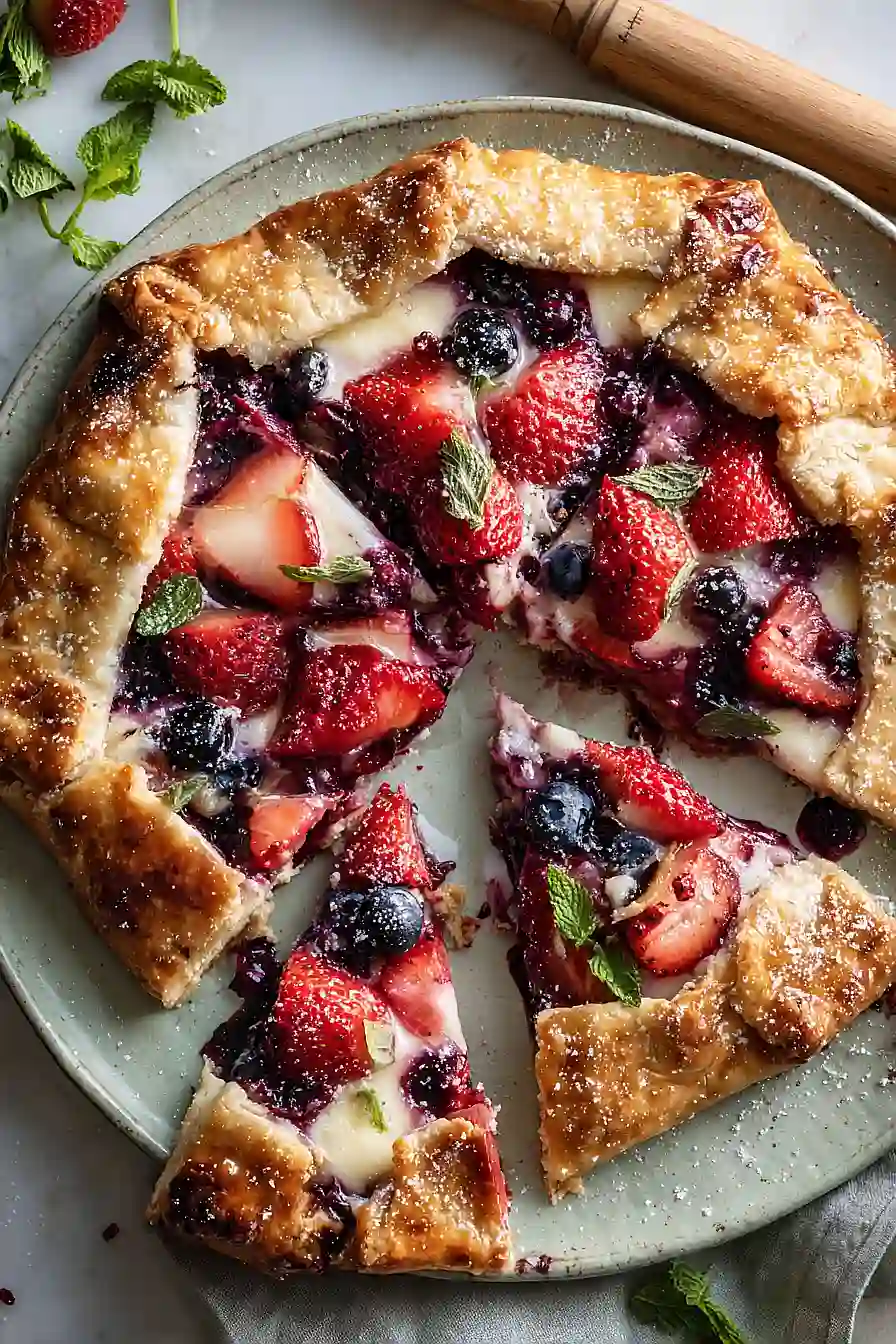 strawberry cheesecake galette