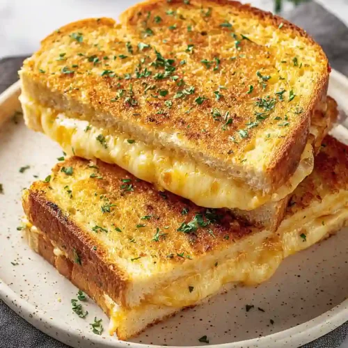 garlic bread grilled cheese